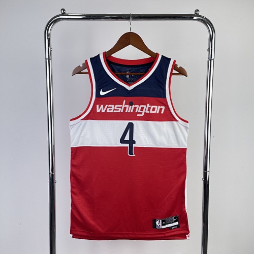 Washington Wizards #4 Away Red 23 Season Basketball Jersey