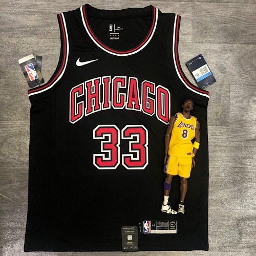 Chicago Bulls Scottie Pippen #33 Black Basketball Jersey