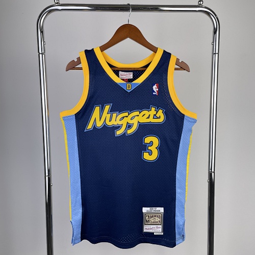 Denver Nuggets Allen Iverson #3 Retro Edition Blue 07 Season Basketball Jersey