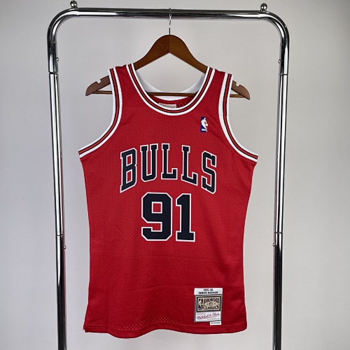 Chicago Bulls #91 Retro Edition Red 98 Season Basketball Jersey