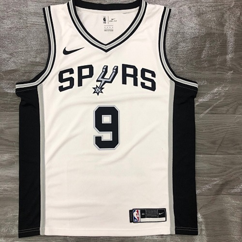San Antonio Spurs #9 White Basketball Jersey