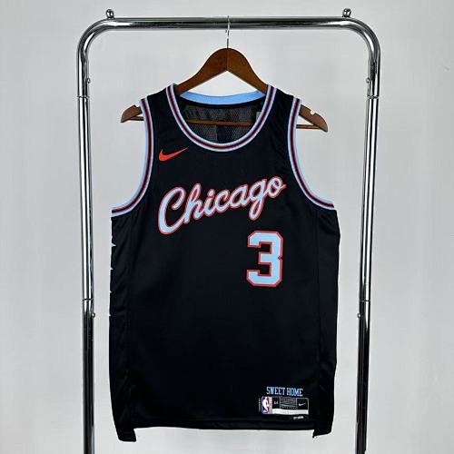 Chicago Bulls #3 City Edition 26 Season Basketball Jersey