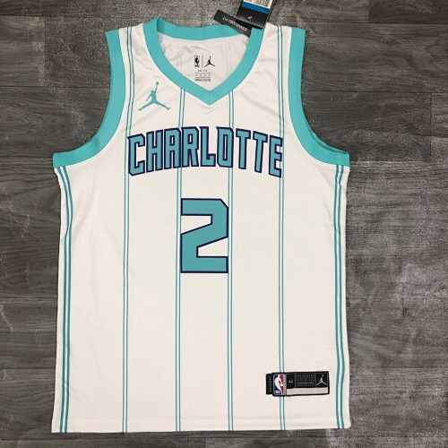 Charlotte Hornets #2 White 20 Season Basketball Jersey