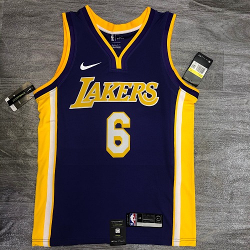 Los Angeles Lakers LeBron James #6 Purple Basketball Jersey