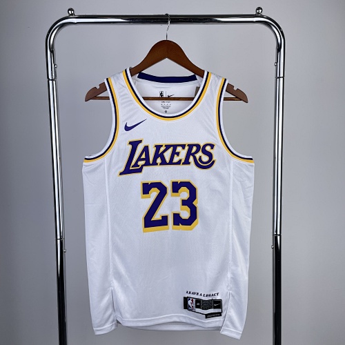 Los Angeles Lakers LeBron James #23 White 23 Season Basketball Jersey