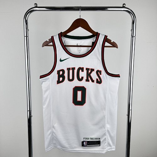 Milwaukee Bucks Damian Lillard #0 Retro Edition 18 Season Basketball Jersey