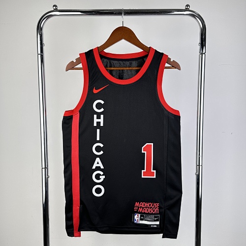 Chicago Bulls Derrick Rose #1 City Edition 24 Season Basketball Jersey