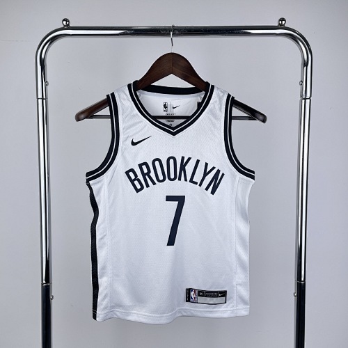 Brooklyn Nets Kevin Durant #7 White Kids Basketball Jersey