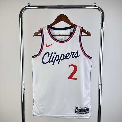 Los Angeles Clippers #2 Home White 25 Season Basketball Jersey