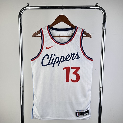 Los Angeles Clippers #13 Home White 25 Season Basketball Jersey