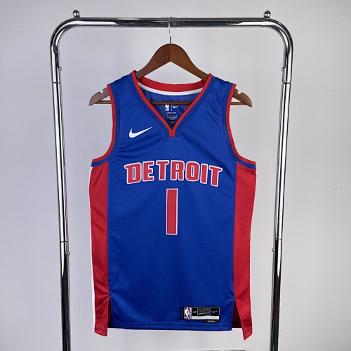 Detroit Pistons Allen Iverson #1 Away 23 Season Basketball Jersey