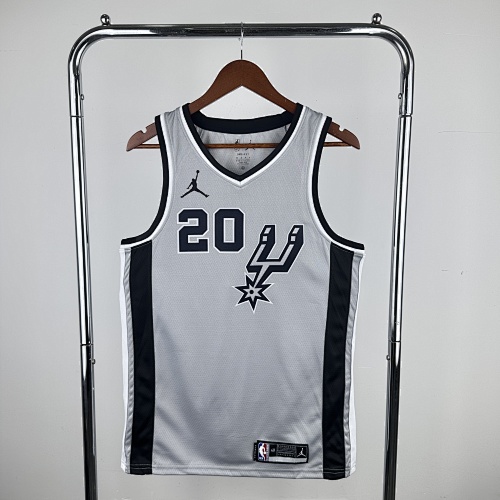 San Antonio Spurs #20 Limited Edition Jumpman Grey 21 Season Basketball Jersey