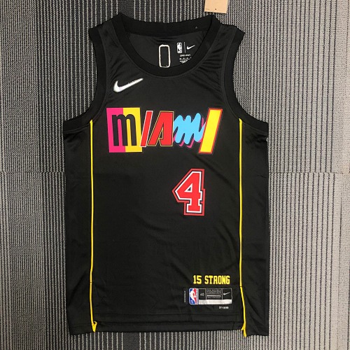 Miami Heat #4 City Edition 22 Season Basketball Jersey