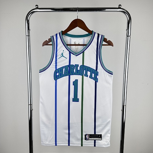 Charlotte Hornets LaMelo Ball #1 Retro Edition White 19 Season Basketball Jersey