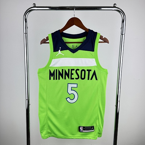Minnesota Timberwolves Anthony Edwards #5 Jumpman Green Basketball Jersey