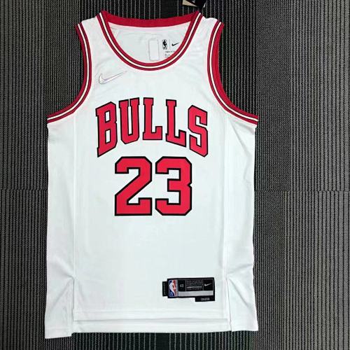 Chicago Bulls Michael Jordan #23 White Basketball Jersey