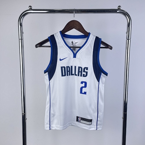 Dallas Mavericks Kyrie Irving #2 White Kids Basketball Jersey