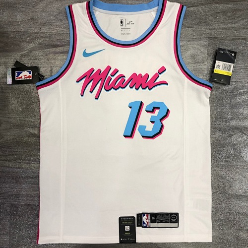 Miami Heat #13 White Basketball Jersey