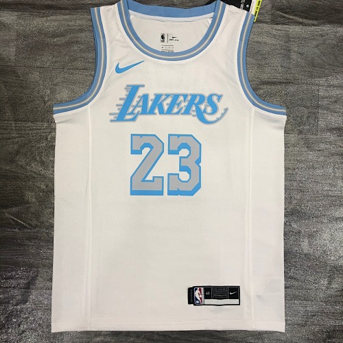 Los Angeles Lakers LeBron James #23 Retro Edition White 21 Season Basketball Jersey