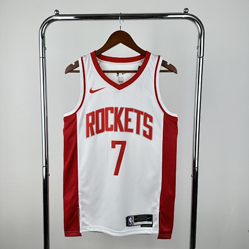 Houston Rockets Kevin Durant #7 White 23 Season Basketball Jersey