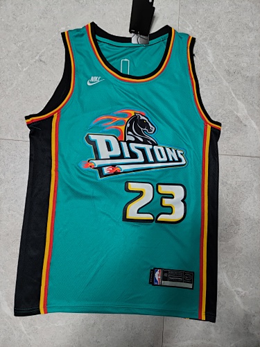 Detroit Pistons Green 23 Season Basketball Jersey