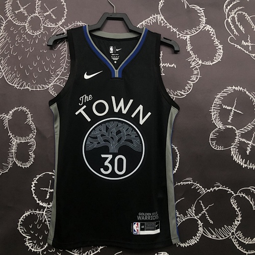 Golden State Warriors Stephen Curry #30 Black Grey 20 Season Basketball Jersey