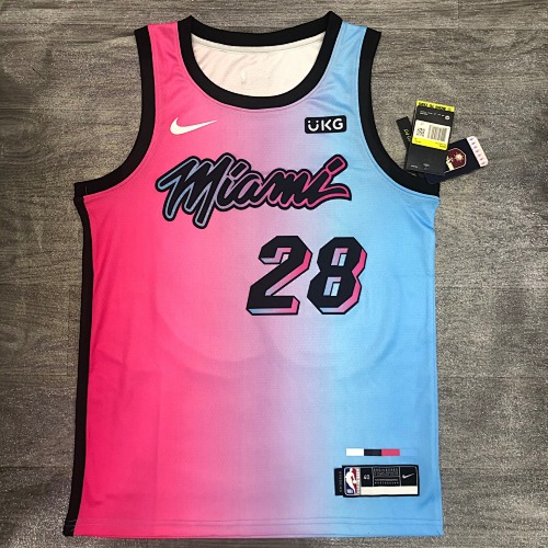 Miami Heat #28 City Edition 21 Season Basketball Jersey