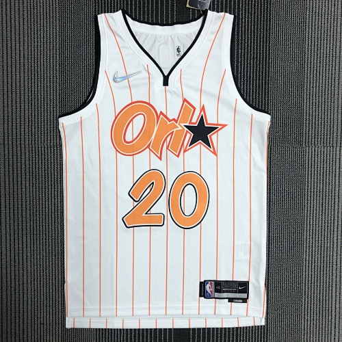 Orlando Magic #20 White Orange Basketball Jersey