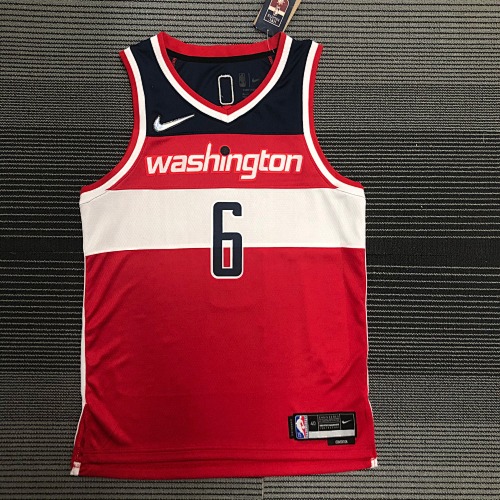 Washington Wizards #6 Red Basketball Jersey