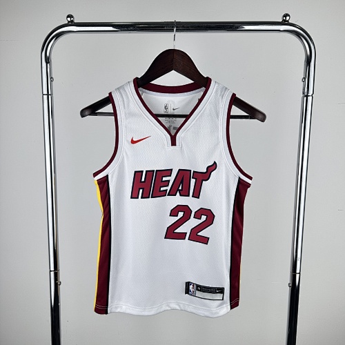 Miami Heat #22 White Kids Basketball Jersey