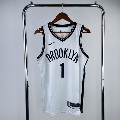 Brooklyn Nets #1 White Basketball Jersey