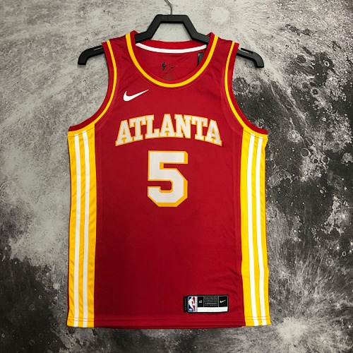 Atlanta Hawks Dejounte Murray #5 Red Basketball Jersey