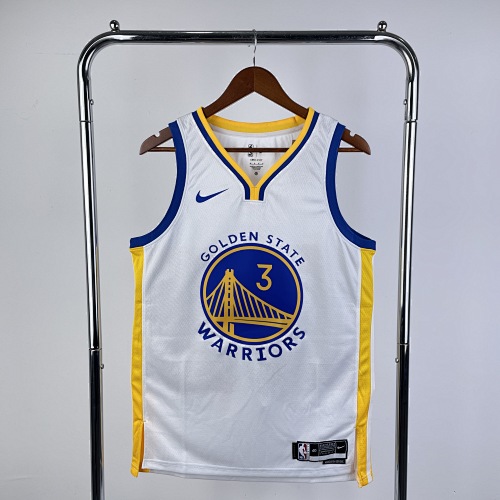 Golden State Warriors Chris Paul #3 White 23 Season Basketball Jersey