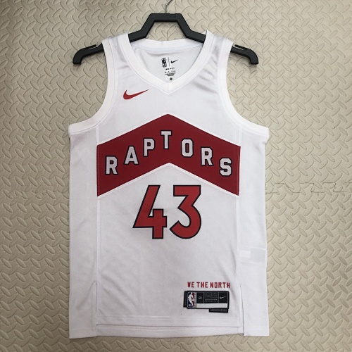 Toronto Raptors #43 Home White 23 Season Basketball Jersey