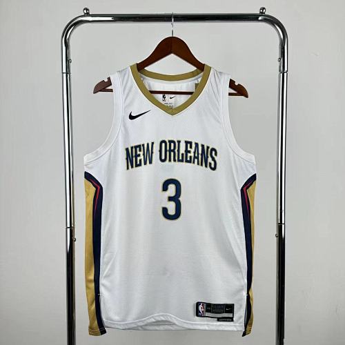 New Orleans Pelicans Jordan Poole #3 Home White Basketball Jersey