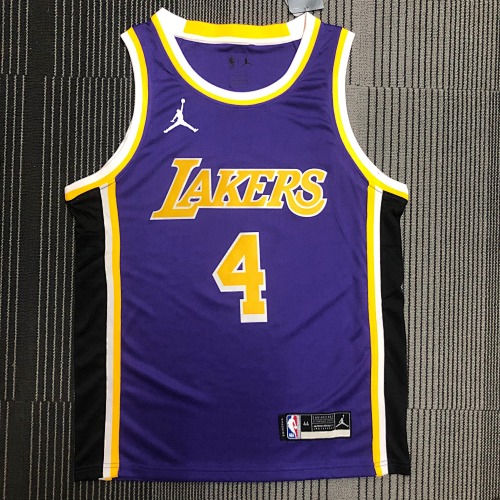 Los Angeles Lakers #4 Jumpman Purple Basketball Jersey