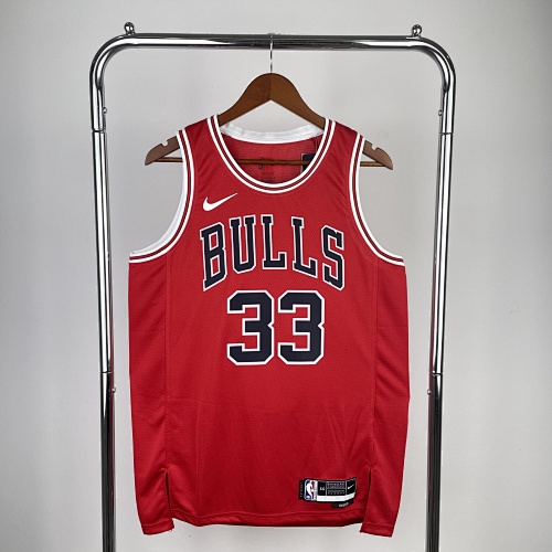 Chicago Bulls Scottie Pippen #33 Red 23 Season Basketball Jersey