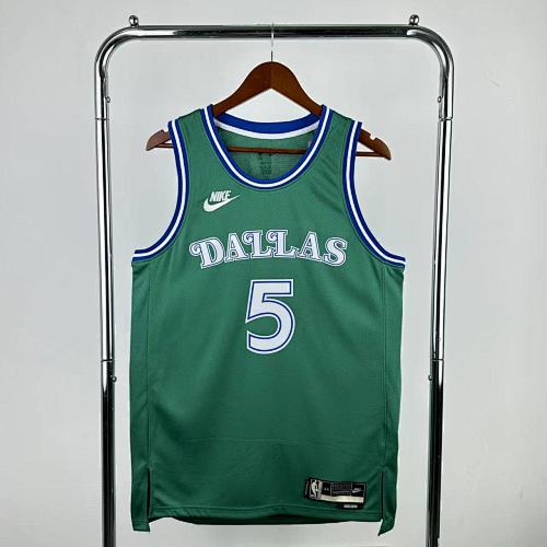 Dallas Mavericks #5 Retro Edition Green 26 Season Basketball Jersey
