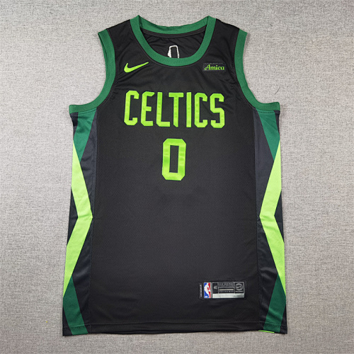 Boston Celtics Jayson Tatum City Edition Black Basketball Jersey