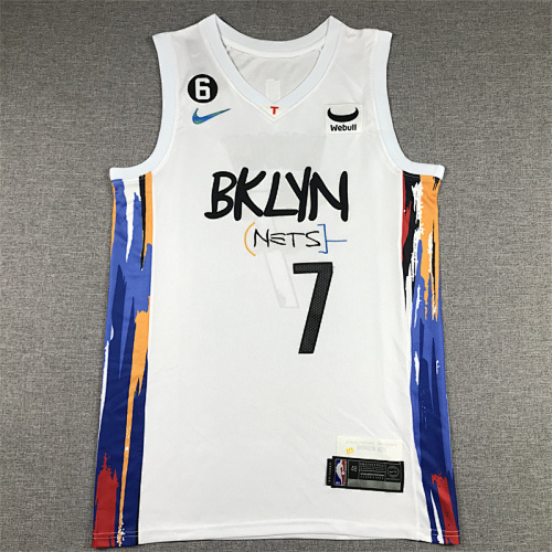 Brooklyn Nets Kevin Durant City Edition White 23 Season Basketball Jersey
