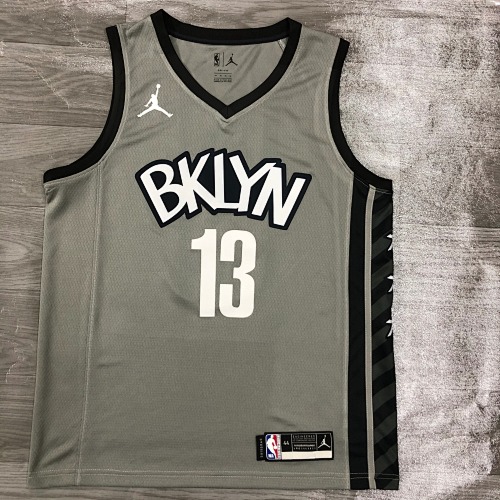 Brooklyn Nets James Harden #13 Grey 21 Season Basketball Jersey