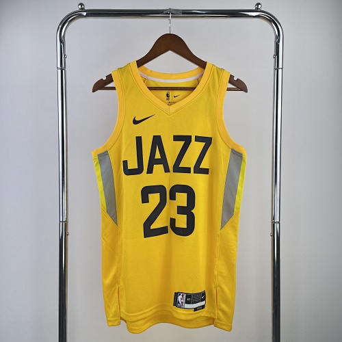 Utah Jazz #23 Away Yellow 23 Season Basketball Jersey