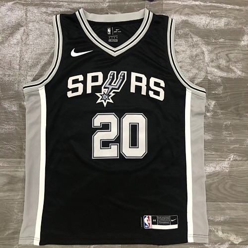 San Antonio Spurs #20 Black Basketball Jersey