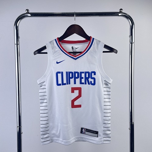 Los Angeles Clippers #2 White Kids Basketball Jersey