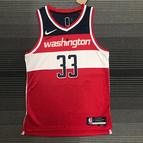 Washington Wizards #33 Red Basketball Jersey