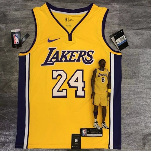 Los Angeles Lakers #24 Yellow Basketball Jersey