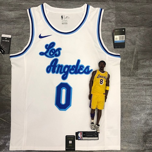Los Angeles Lakers #0 Retro Edition White Basketball Jersey