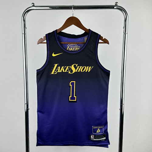 Los Angeles Lakers #1 City Edition 25 Season Basketball Jersey
