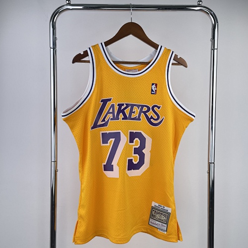 Los Angeles Lakers #73 Retro Edition Yellow 99 Season Basketball Jersey