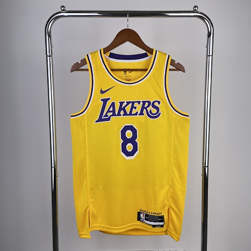 Los Angeles Lakers #8 Yellow 23 Season Basketball Jersey